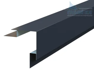 Планка финишная для фальца 48*25 мм сталь 0,5 мм Drap 3м Grand Line