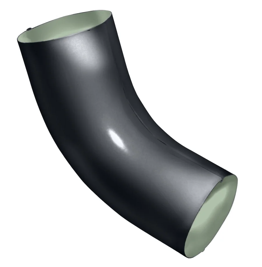 Колено трубы 67гр. GLC PVC 100 мм