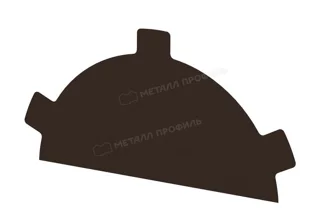 Заглушка торцевая для полукруглого конька для металлочерепицы для профнастила R110 мм сталь 0,45 мм Полиэстер ЮджинСТрой