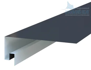 Планка финишная для фальца 48*25 мм сталь 0,5 мм Drap TX 2м Grand Line