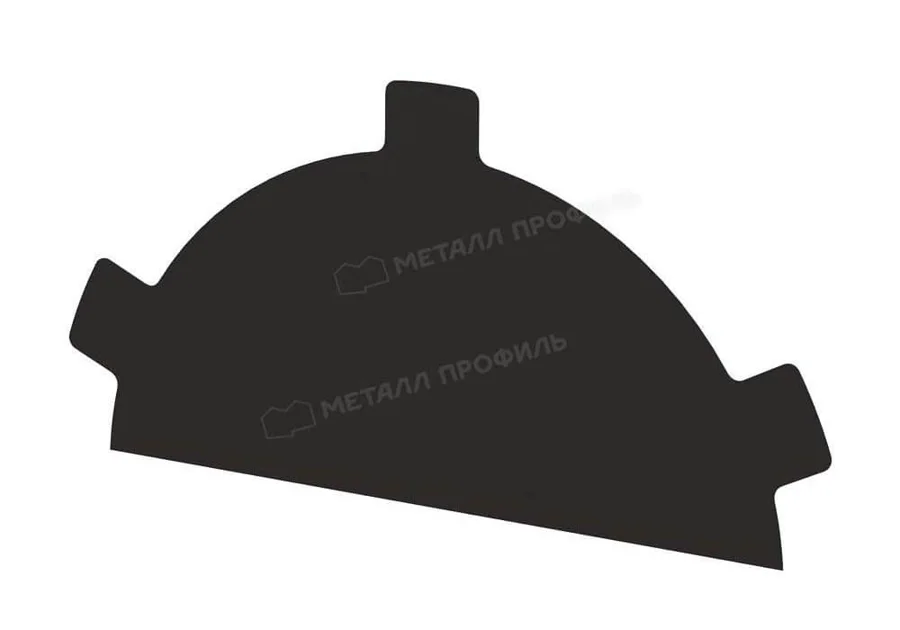 Конек фигурный для металлочерепицы для профнастила 150*40*150 мм сталь 0,5 мм Полиэстер матовый 2м ЮджинСТрой