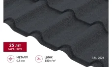 Металлочерепица Стелла (Stella) 0,5 мм Rooftop Бархат Россия Stynergy