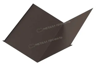 Накладка ендовы фигурная для профнастила для металлочерепицы 76*76 мм сталь 0,5 мм Purman 2м Металл Профиль